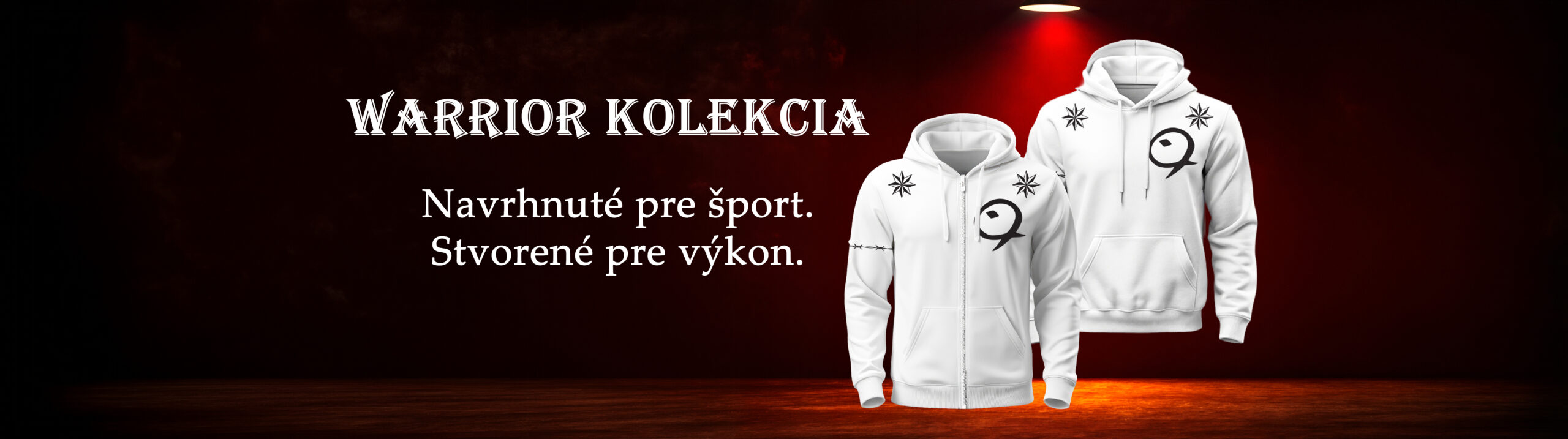 Biela-Warrior-kolekcia—červené-pozadie—reklamný-banner
